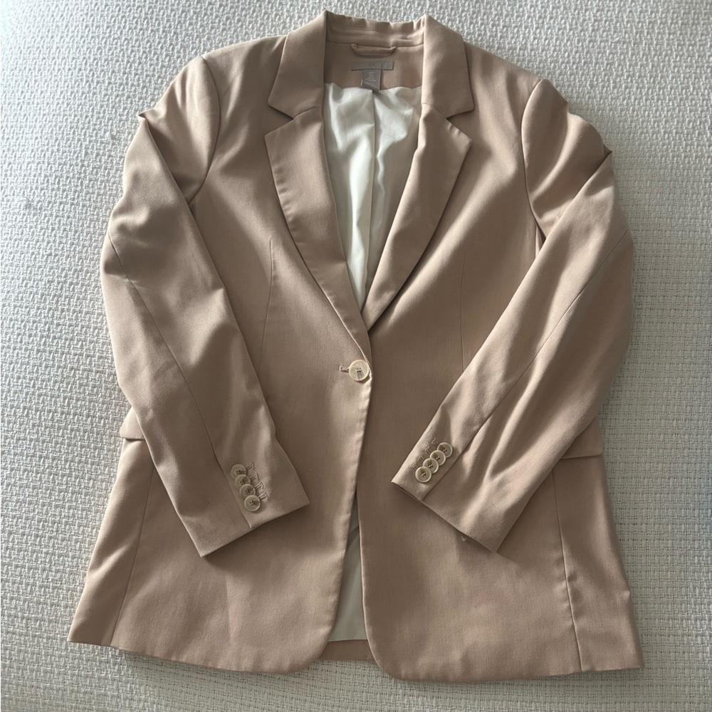 H&M Sz, S over size box cut over size Blush Blazer